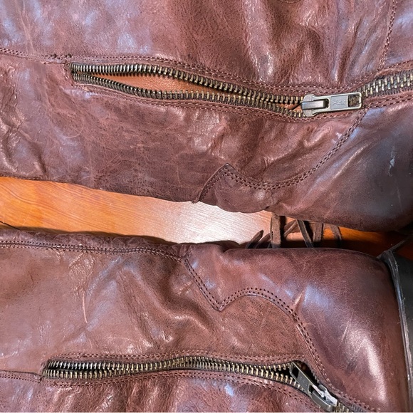 Brown Fringe Leather Boots - Picture 7 of 10